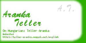 aranka teller business card